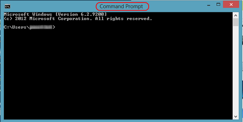 Windows 8 Command Prompt Window